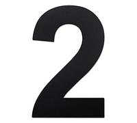 nanlyiau números 4in/10.2cm números casa exterior negro número de casa moderna inoxidable.hecho de acero inoxidable sólido 304.Apariencia flotante(black 4in2)