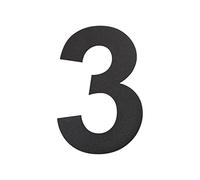 nanlyiau números 6in/15.3cm números casa exterior negro número de casa moderna inoxidable.hecho de acero inoxidable sólido 304.Apariencia flotante(black 6in3)