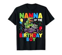 Nanna Of The Birthday Boy Dinosaurio T-Rex Monster Truck Camiseta
