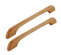 NANNAN0901 2 Piezas Manijas de Gabinete de Madera Maciza Tiradores de Puertas de Muebles Tiradores de Armarios de Cocina Tirador para Cajón de Armario de Dormitorio, con Tornillos