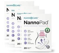 NannoPad - Almohadillas de algodón orgánico sin perfume para mujer - Absorbencia regular, ultra delgadas, transpirables, con alas, 4 Pack De, 4