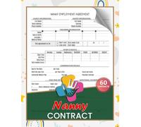 Nanny Contract: Household Employee Agreement Forms Logbook for Parents Hiring a Nanny | Up to 5 Kids, 60 Forms, 120 Single-Sided Pages