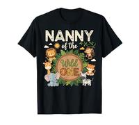 Nanny of The Wild One Safari Primer Cumpleaños Camiseta