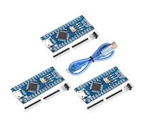 Nano 328P V3 Placa de Desarrollo microcontrolador AYWHP Placa Base de 3 Piezas con Microchip CH340G con Cable USB Microcontrolador 5V 16M Interfaz Micro USB Compatible con Arduino IDE