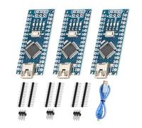Nano 328P V3 Placa de Desarrollo microcontrolador AYWHP Placa Base de 3 Piezas con Microchip CH340G con Cable USB Microcontrolador 5V 16M Interfaz Mini USB Compatible con Arduino IDE