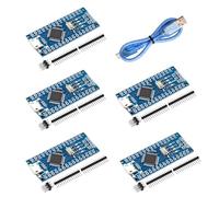 Nano 328P V3 Placa de Desarrollo microcontrolador AYWHP Placa Base de 5 Piezas con Microchip CH340G con Cable USB Microcontrolador 5V 16M Interfaz Micro USB Compatible con Arduino IDE