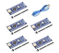Nano 328P V3 Placa de Desarrollo microcontrolador AYWHP Placa Base de 5 Piezas con Microchip CH340G con Cable USB Microcontrolador 5V 16M Interfaz Typ-C USB Compatible con Arduino IDE