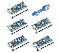 Nano 328P V3 Placa de Desarrollo microcontrolador AYWHP Placa Base de 5 Piezas con Microchip CH340G con Cable USB Microcontrolador 5V 16M Interfaz Mini USB Compatible con Arduino IDE