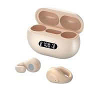 Nano Auriculares Tooth Los Mejores Auriculares Deportivos inalámbricos con batería de Larga duración y Clip de Pantalla Digital en Auriculares Tooth 2 Auriculares (Beige, One Size)
