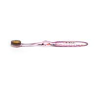 nano-b Cepillo de dientes manual antibacteriano de dureza media - Cabezal pequeño con nano-oro impregnado - Rosa