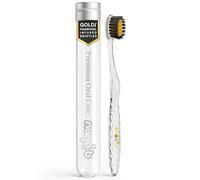 NANO-B | Cepillo de Dientes para Encías Sensibles | Elimina hasta el 99% de las Bacterias Dañinas | ORO y Carbón Activo - Blanco