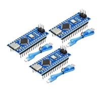 Nano Board para Arduino Nano RUIZHI Nano-V3 5V 16MHz Placa de Desarrollo con 328P Chip Placa Base Type-C Interfaz y USB Cable Soldada Compatibilidad con Arduino Nano(3 Piezas)