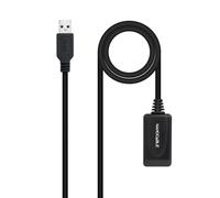 Nanocable Cable prolongador 10.01.0311 USB 3.0 A macho - A hembra 5 m Negro con amplificador