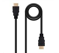 Nano Cable 10.15.3600 - Cable de alta velocidad HDMI v2.0 (4K, 60Hz, 18 Gbps, macho-macho, tipo A/M-A/M, Negro, 0,5 mts)
