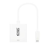 Nano Cable 10.16.4103 - Conversor USB-C a DVI-D (USB-C/M-DVI-D/H 24+1), Dual Link, Color Blanco