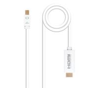 Nano Cable Conversor Mini DP a HDMI Blanco 5m - Cable HDMI