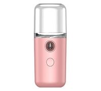 Nano Facial Mister Portable Mister Mister USB Tamaño de Bolsillo Humidificador Humidificador Gran Capacidad Tonque de Agua Visual para el Cuidado de la Piel de Hidratación (Rosado)