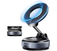 Nano Gel Suction Cup Car Mount, Magnetic Phone Holder for Your Car/Gym/Shower, 360 Rotating Foldable Car Phone Mount Compatible with iPhone 17 16 P