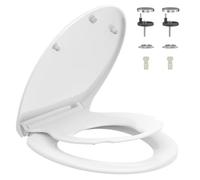 Nano Glaze Asiento De Inodoro Con Freno De Caída Forma O,Despeje De Un Botón Inodoro,Cubierta De Bisel Wc Antibacteriano De Diseño Ergonómico,Tapas De Inodoro Blanco Universal