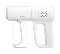 Nano Mister, pistola pulverizadora de alcohol de peluquería, multiusos, portátil, recargable, bomba de mano con luz azul, pulverizador electrostático para desinfección sin contacto