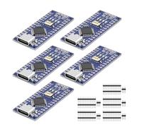 Nano módulo tarjeta de desarrollo compatible con Arduino, con puerto USB tipo C, chip CH340G, 5 V/16 MHz microcontrolador (5 unidades)