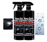 Nano Quick Coat Restore, Quick Effect Coating Agent for Car Featuring Advanced Ceramic Technology for Dust-Proof Glass Effect and Lasting Luster (Black,2 sets)