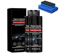 Nano Quick Coat Restores, Nano-Quick Ceramic Coating Pro, Advanced Detailing Spray for Cars, Quick Coat for Long-Lasting Shine & Protection (2pcs)