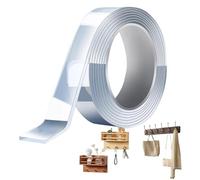 Nano Tape 4 piezas Cinta adhesiva de doble cara de alta viscosidad Cinta antihuellas - Cinta de montaje transparente súper resistente para revestimientos de paredes, carteles, azulejos de cerámica