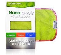 Nano Towels Limpiador de Acero Inoxidable El increíble paño de Limpieza Reutilizable de Acero Inoxidable sin Productos químicos Seguro para niños y Mascotas Verde Claro 7 x 16 Pulgadas (1 Unidad)