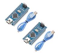 Nano-V3-mega328P Placa de Desarrollo con Cable Binghe 2 Piezas Nano-V3-mega328P Placa de Desarrollo con Chip CH340 Mini USB Interfaz 5V 16M 328P Microcontrolador Compatible con Arduino IDE