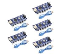 Nano-V3-mega328P Placa de Desarrollo con Cable Binghe 5 Piezas Nano-V3-mega328P Placa de Desarrollo con Chip CH340 Type-C Interfaz 5V 16M 328P Microcontrolador Compatible con Arduino IDE