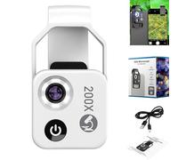 Nano Zoom 200X for iPhone, Nano Zoom, 200x Pocket Microscope Camera, Nanozoom Nano Zoom, Magnification Zoom with cpl Lens, More Stable and Clearer (White)