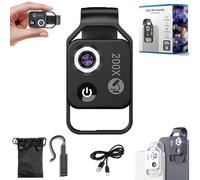 Nano Zoom 200x for iPhone Upgraded Version, Phone Microscope with CPL Lens/LED Light, Nanozoom 200x for iPhone, Pocket Microscope Camera Attachment with Universal Clip(Black(with CPL))