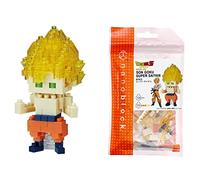 Bandai - Nanoblock Goku Super Saiyan, maqueta 3D Detallada, Micro Bloques, optimo para Fans de Dragon Ball - NBDB007
