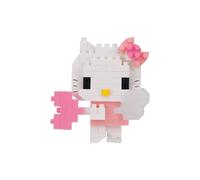 Nanoblock Hello Kitty Dreaming Angel - Mini Figura para Construir Bloques | Kawada Nanoblock Bandai NBCC274 - Hello Kitty versión Ángel con alas y corazón, 140 piezas, modelo para construir
