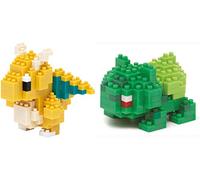 Nanoblocks - Paquete de 2 juegos - Dragonite (Kairyu) y Bulbasaur (Fushigidane) - Personajes de Pokémon ajustables (importación de Japón)