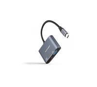 Nanoc cable convertidor USB-C/M a HDMI-VGA/H 15 cm