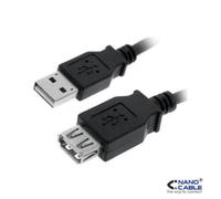 Nanocable 10.01.0203-bk - cable prolongador usb 2.0, tipo a/m-a/h, mac