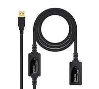Nanocable Cable USB 2.0 Prolongador con amplificador USB-A Macho/Hembra 15 m