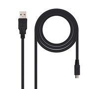 Nanocable Cable USB 2.0 Tipo A a Micro USB Tipo B Macho/Macho 1.8m Negro