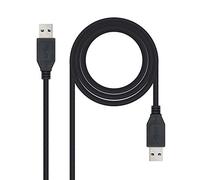 NanoCable 10.01.1001 - Cable USB 3.0, tipo A/M-A/M, negro, 1.0m
