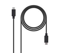 Cable nanocable usb 2.0 3a - tipo usb - c - m - usb - c - m - negro - 1.0m