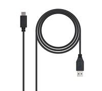 Cable USB 3.1 GEN2 10Gbps 3A Nanocable USB-C/M para USB-A/M 1 M Negro