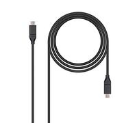 Cable USB 3.1 GEN2 10Gbps 5A Nanocable USB-C M/M 1.0 M Negro