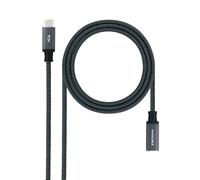 Nanocable Cable USB-C 10.01.4502-COMB 3.2 Gen2x2 20Gbps 100W 5A mallado 2 m negro