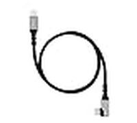 Cable usb 3.2 tipo-c acodado nanocable 10.01.4703/ usb tipo-c macho - usb tipo-c macho/ hasta 100w/ 10gbps/ 3m/ negro