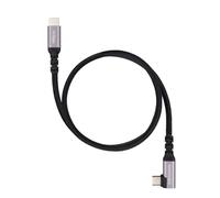 NANOCABLE 10.01.4703 - Cable USB-C acodado 3.2 Gen2 10Gbp 100W/5A, 4K/60Hz, USB-C/M-USB-C/M Negro, 3 m