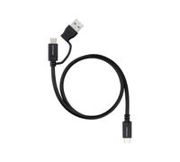 Cable USB-C a USB-C y USB-A Nanocable 0,5 m USB 3.2 Gen 2 60 W 4K