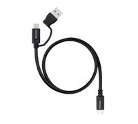Cable usb 3.2 tipo-c nanocable 10.01.4801/ usb tipo-c macho/ usb macho - usb tipo-c macho/ hasta 60w/ 10gbps/ 1m/ negro