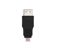 NANOCABLE 10.02.0004 - Adaptador USB 2.0 a Micro USB, Tipo A/H-Micro B/M, Hembra-Macho, Negro